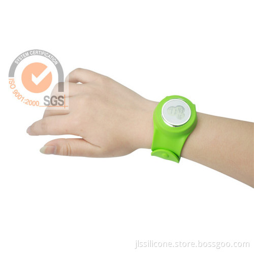 Promo Colorful Silicone Slap Watch In Green